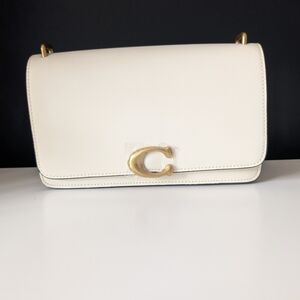 Coach Bandit Ivory and Gold Shoulder Bag
